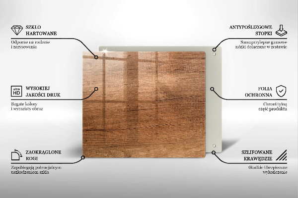Herdplattenabdeckung Holzstruktur