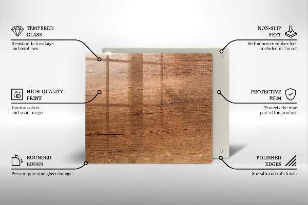Herdplattenabdeckung Holzstruktur