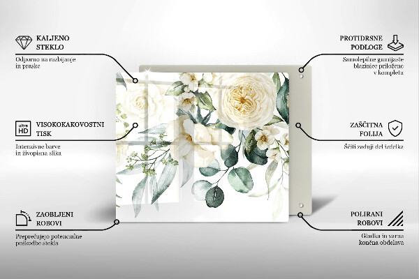 Ceranfeld schutz Aquarellblumen