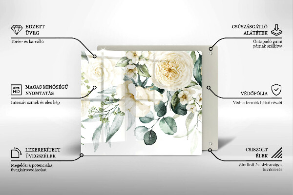 Ceranfeld schutz Aquarellblumen