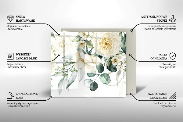 Ceranfeld schutz Aquarellblumen