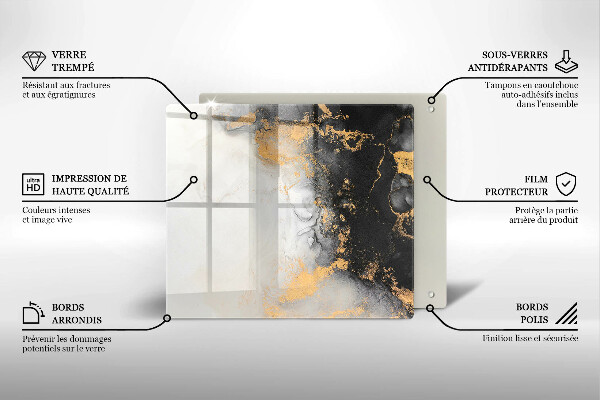 Ceranfeld schutz Abstraktion mit Gold