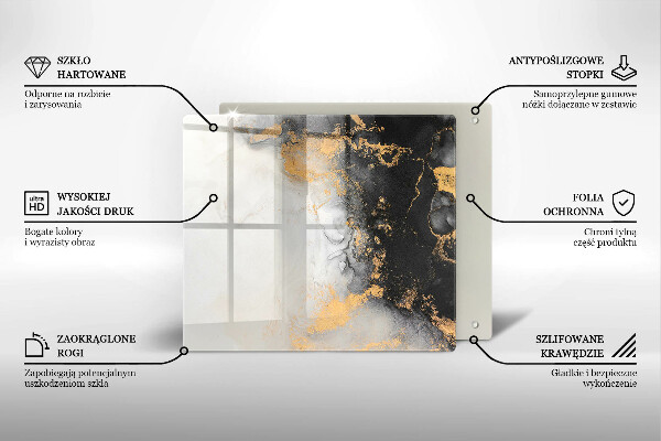 Ceranfeld schutz Abstraktion mit Gold
