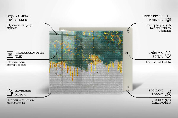 Ceranfeld schutz Abstraktion mit Gold