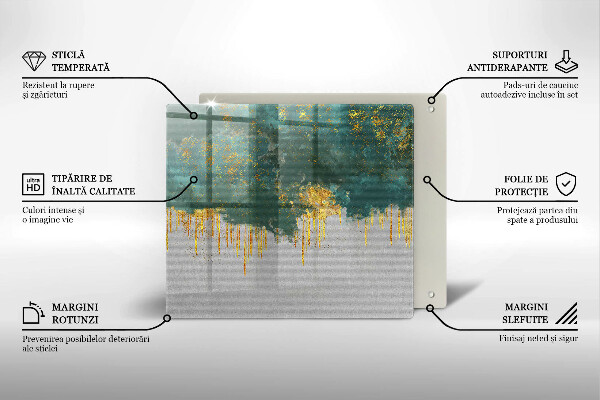 Ceranfeld schutz Abstraktion mit Gold