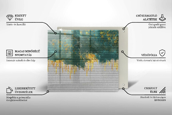 Ceranfeld schutz Abstraktion mit Gold