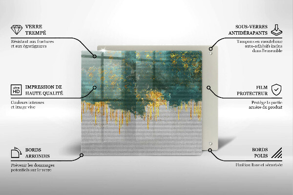 Ceranfeld schutz Abstraktion mit Gold