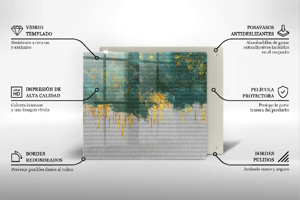 Ceranfeld schutz Abstraktion mit Gold