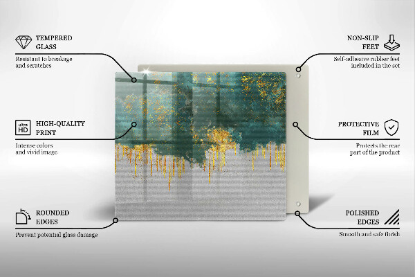 Ceranfeld schutz Abstraktion mit Gold