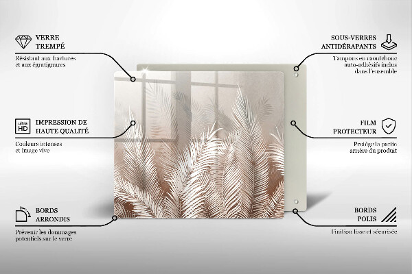 Ceranfeld schutz Boho-Vegetationsblätter