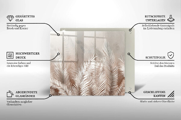 Ceranfeld schutz Boho-Vegetationsblätter