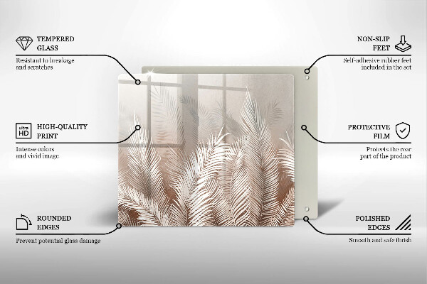 Ceranfeld schutz Boho-Vegetationsblätter