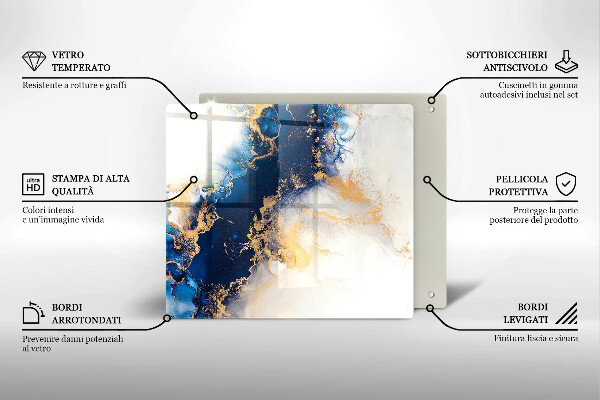 Ceranfeld schutz Abstraktion mit Blau