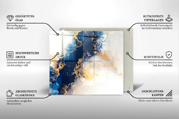 Ceranfeld schutz Abstraktion mit Blau