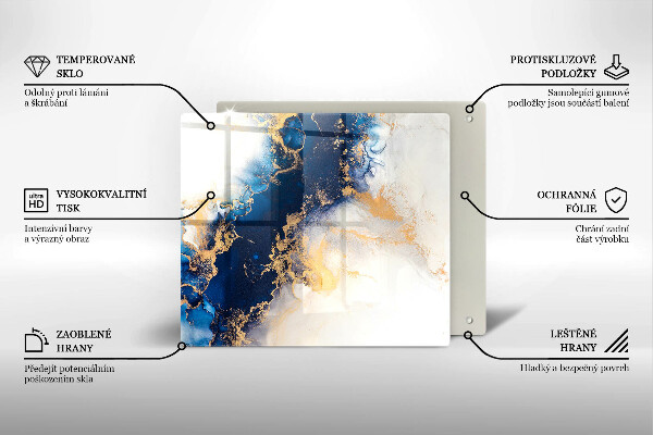 Ceranfeld schutz Abstraktion mit Blau