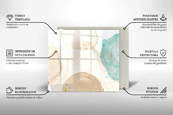 Ceranfeld schutz Helle Boho-Formen