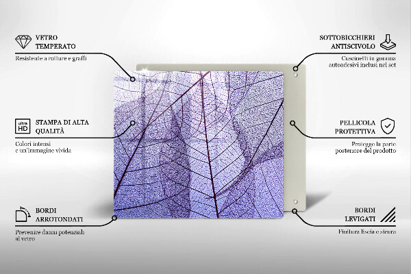 Ceranfeld schutz Blätter mit Adern