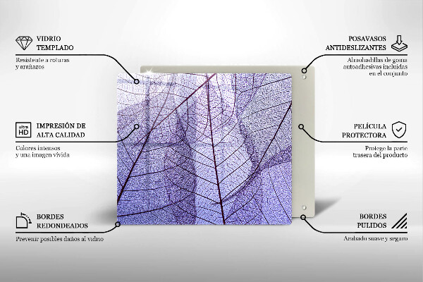 Ceranfeld schutz Blätter mit Adern
