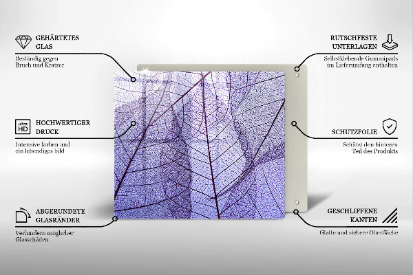 Ceranfeld schutz Blätter mit Adern