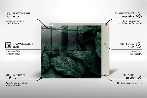 Ceranfeld schutz Dunkle Blätter