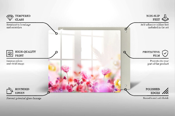 Ceranfeldabdeckung Blumenwiese