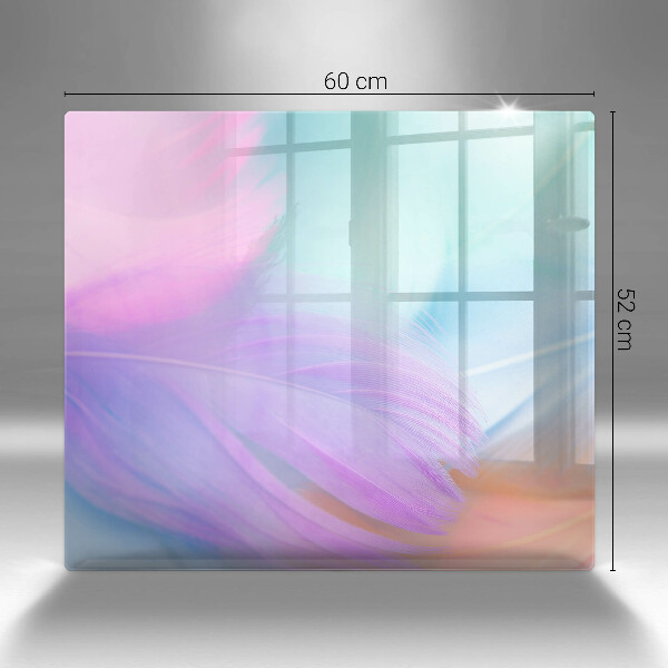 Ceranfeldabdeckung Pastellfedern