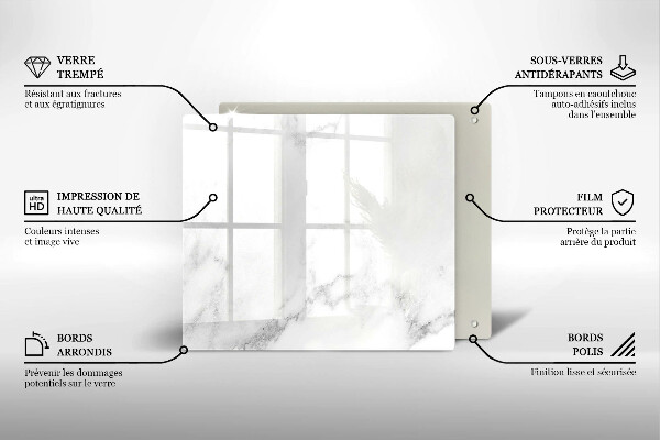 Ceranfeldabdeckung Moderner Marmor