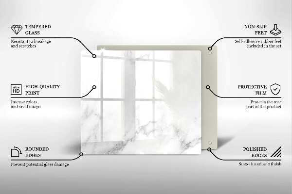 Ceranfeldabdeckung Moderner Marmor