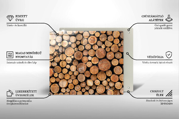 Ceranfeldabdeckung Baumstämme