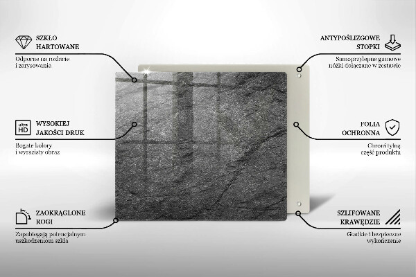 Ceranfeldabdeckung Steinstruktur