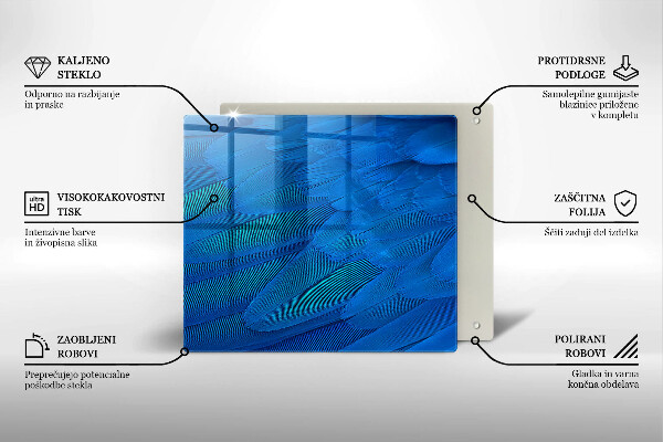 Ceranfeldabdeckung Vogelfedern