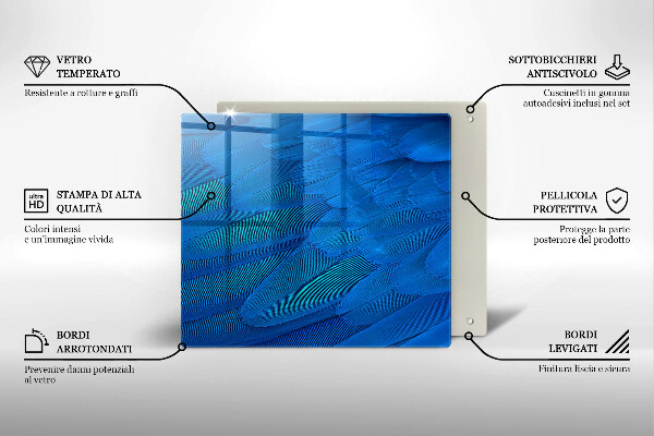 Ceranfeldabdeckung Vogelfedern