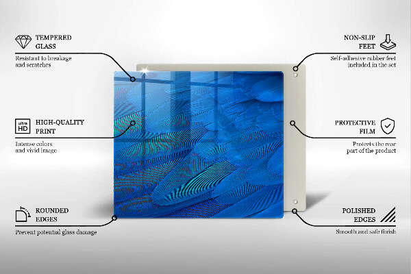 Ceranfeldabdeckung Vogelfedern