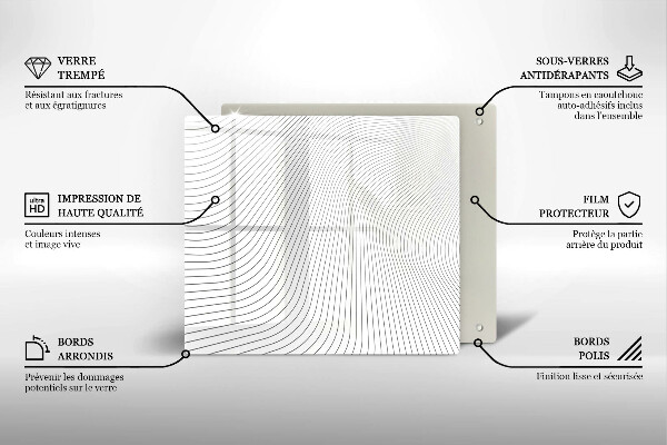 Ceranfeldabdeckung Modernes Linienmuster