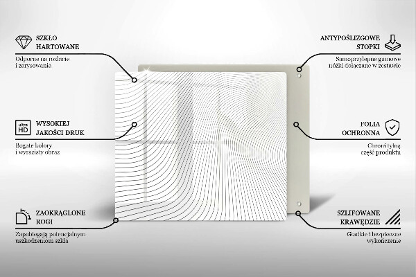 Ceranfeldabdeckung Modernes Linienmuster