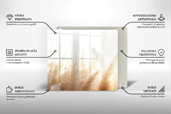 Herdplattenabdeckung Pampasgras