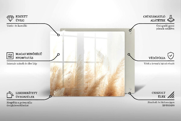 Herdplattenabdeckung Pampasgras