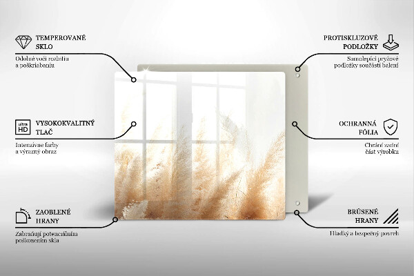 Herdplattenabdeckung Pampasgras