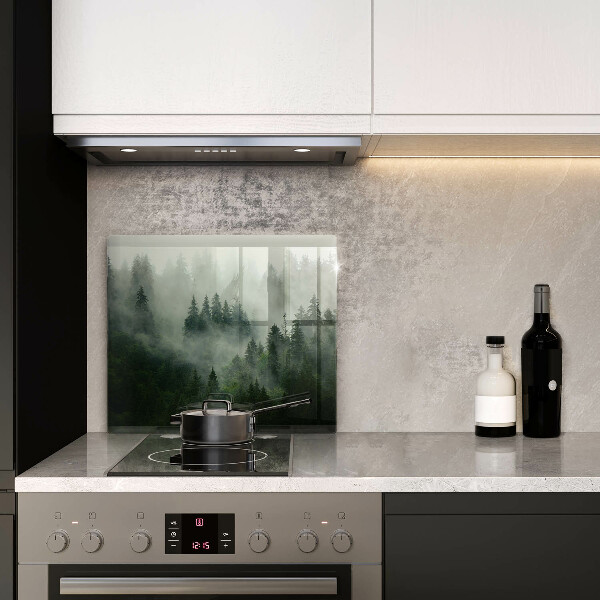 Herdplattenabdeckung Nebelige Waldlandschaft