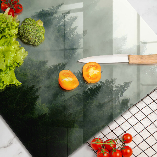 Herdplattenabdeckung Nebelige Waldlandschaft