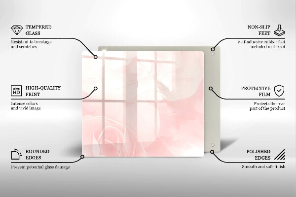 Herdplattenabdeckung Pastellrosen-Hintergrund