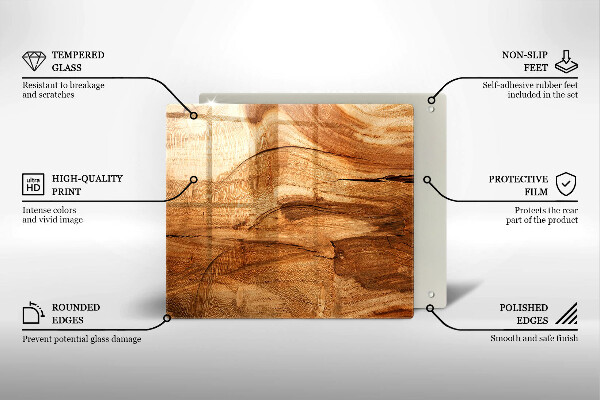 Herdplattenabdeckung Holzbrettstruktur