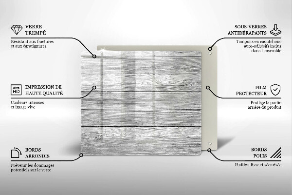 Herdplattenabdeckung Alte Holzbretter