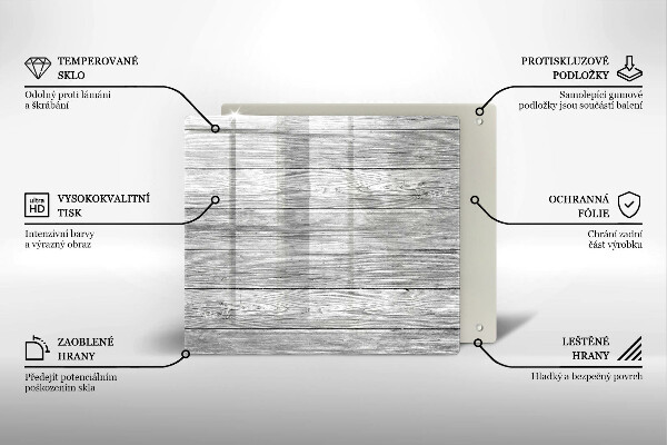 Herdplattenabdeckung Alte Holzbretter
