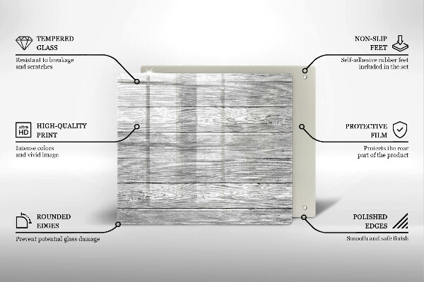 Herdplattenabdeckung Alte Holzbretter