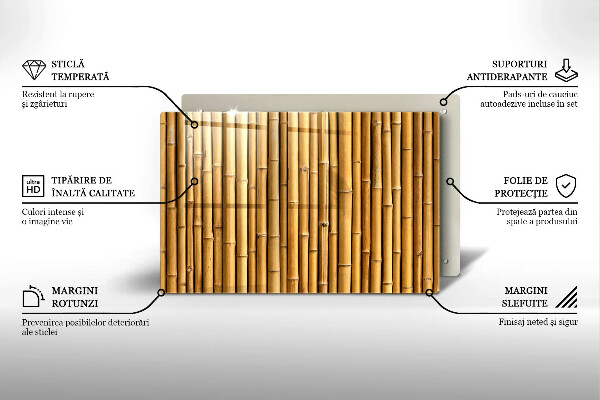 Herdabdeckung Natur-Boho-Bambus