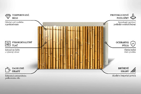 Herdabdeckung Natur-Boho-Bambus