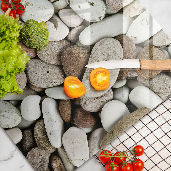 Herdabdeckung Kleine Steine im Hintergrund