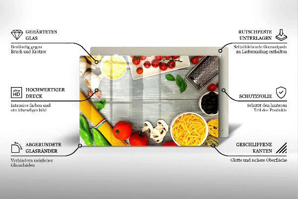 Herdabdeckung Küchenessen
