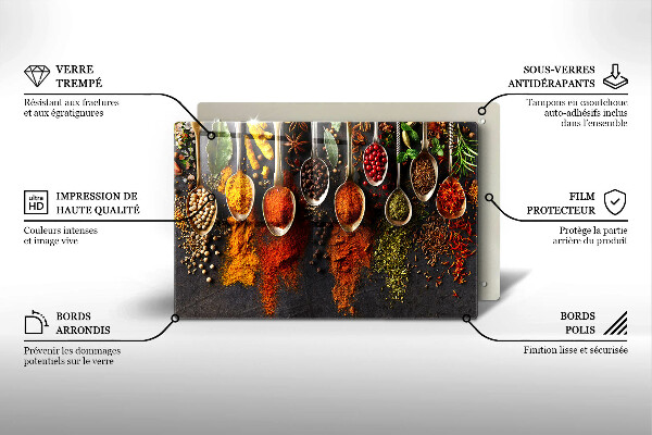 Herdabdeckung Löffel mit Gewürzen